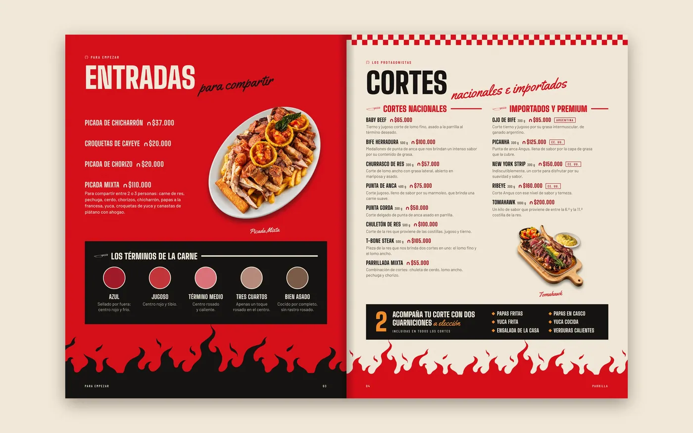Carta impresa: entradas y cortes