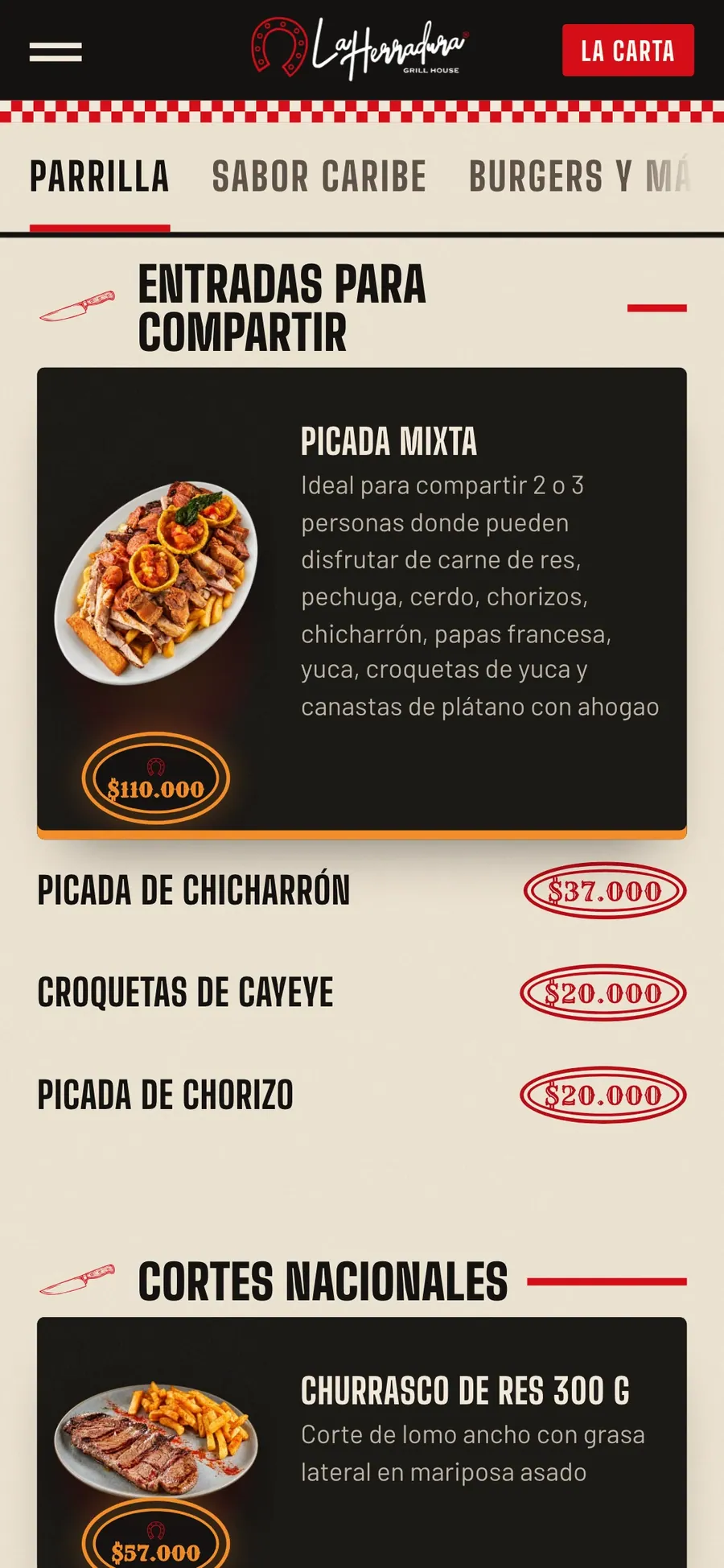 Carta digital en el celular