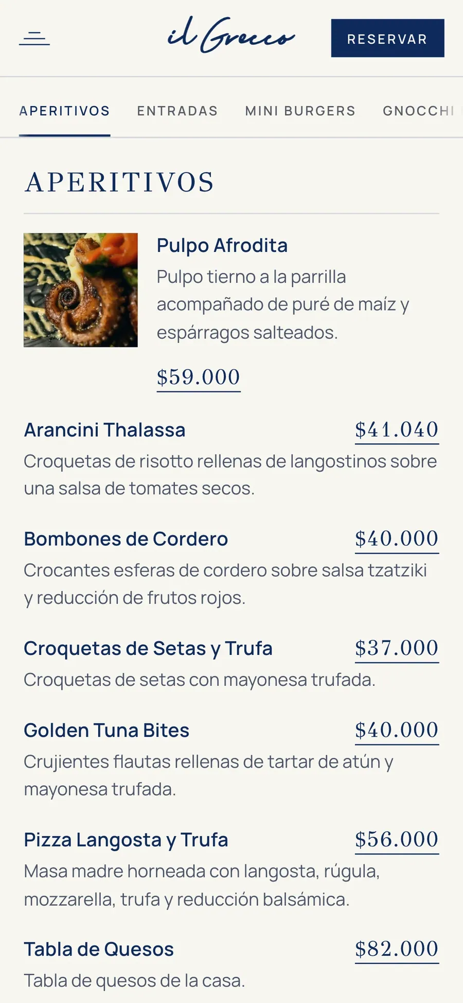 Carta digital en el celular