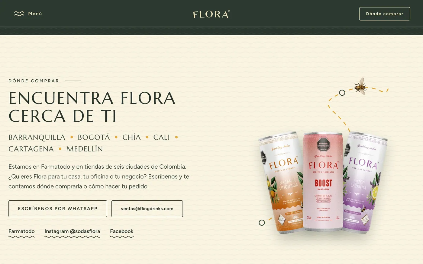 Dónde comprar Flora, con la ruta de la abeja